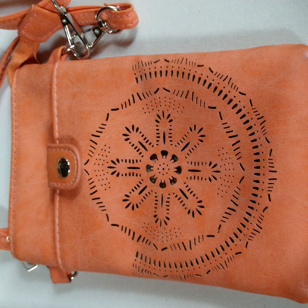Cute VEGAN Leather Cross Body/Wristlet Minibag